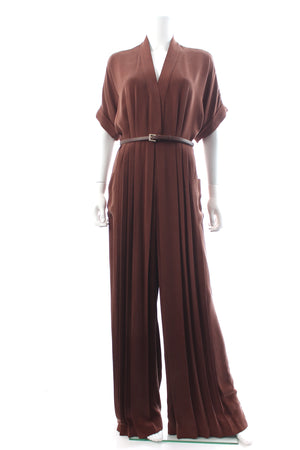 Max Mara Silk Pleated Jumpsuit