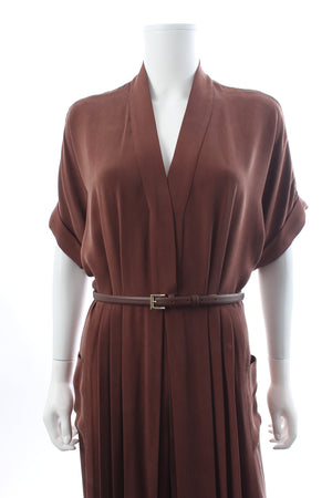 Max Mara Silk Pleated Jumpsuit