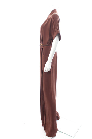 Max Mara Silk Pleated Jumpsuit