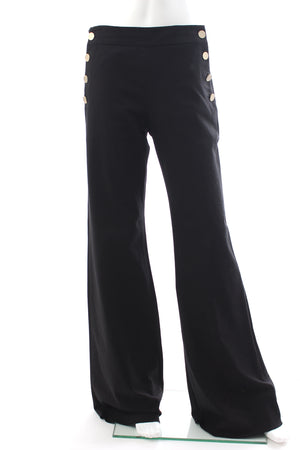 Max Mara Buttoned Cotton-Twill Wide-Leg Trousers