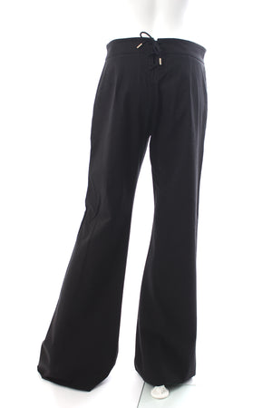 Max Mara Buttoned Cotton-Twill Wide-Leg Trousers