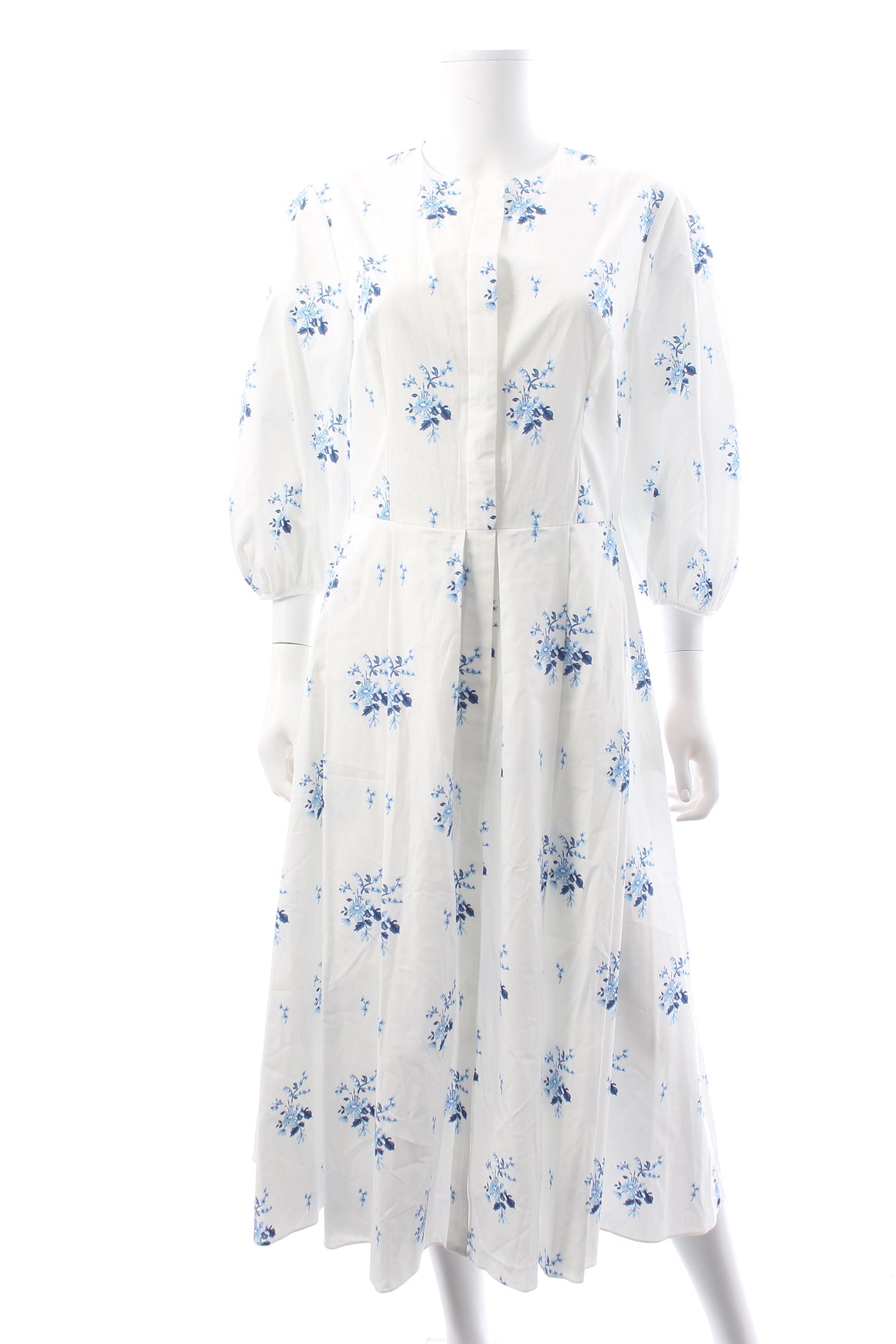 Emilia Wickstead Isolde Floral Printed Cotton Poplin Midi Dress