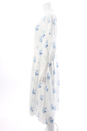 Emilia Wickstead Isolde Floral Printed Cotton Poplin Midi Dress