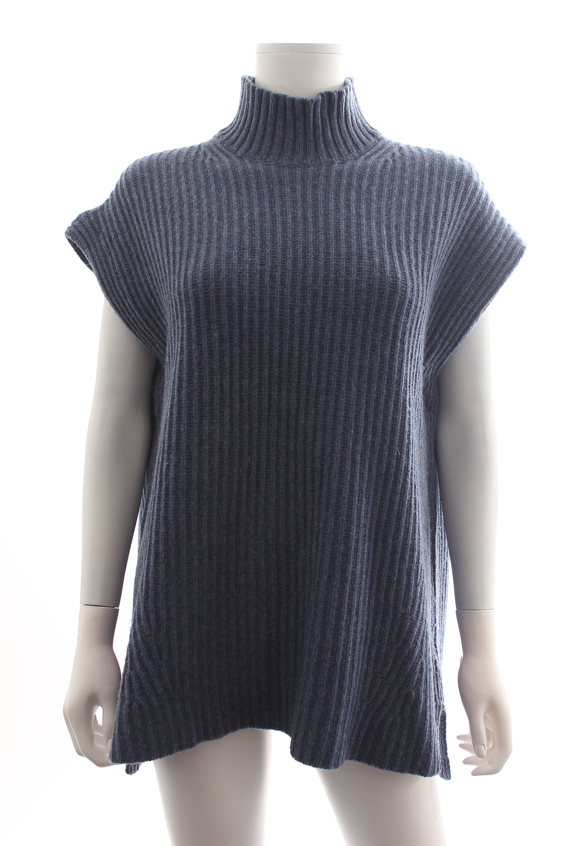 GANNI Ribbed Wool-Blend Sleeveless Sweater