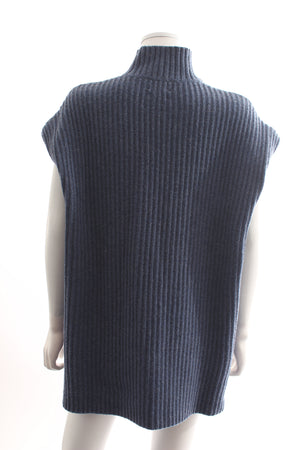 GANNI Ribbed Wool-Blend Sleeveless Sweater