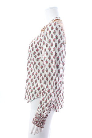 Veronica Beard Alivia Printed Cotton Blouse
