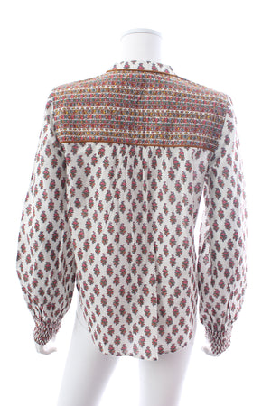 Veronica Beard Alivia Printed Cotton Blouse