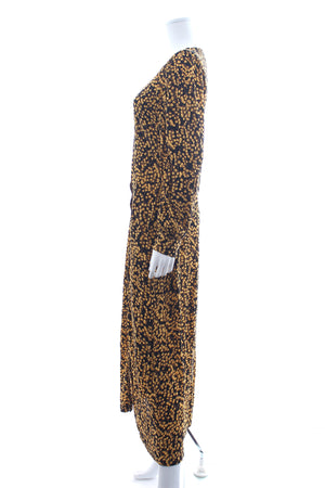 GANNI Goldstone Floral Printed Crepe Dress