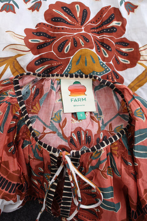 Farm Rio Riad Printed Cotton Blouse