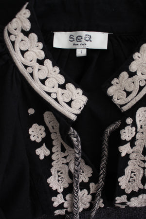 SEA New York Holly Soutache Embroidered Blouse