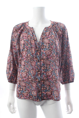 Apiece Apart Mitte Floral Printed Cotton Blouse