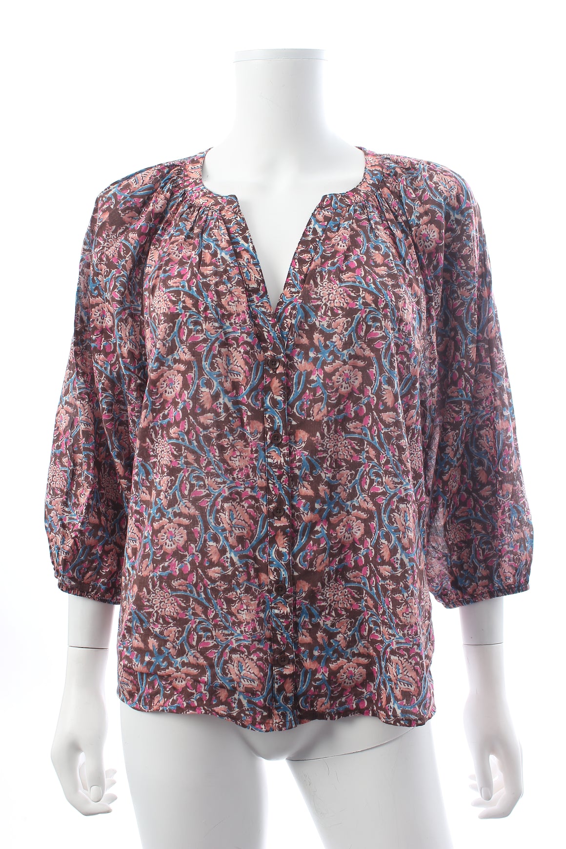 Apiece Apart Mitte Floral Printed Cotton Blouse