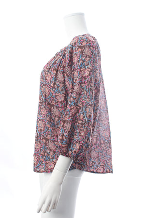 Apiece Apart Mitte Floral Printed Cotton Blouse