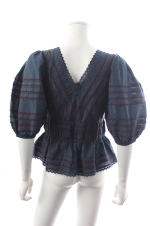 SEA New York Mable Cambric Puff Sleeve Top