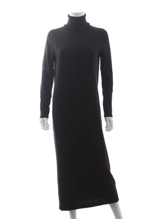 Allude Wool and Cashmere Turtleneck Midi Dress