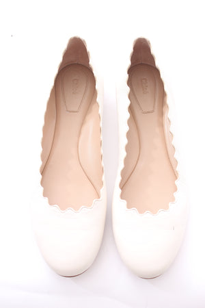 Chloé 'Lauren' Leather Ballerina Flats