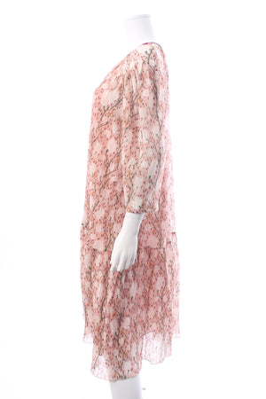 Chloe Tulip Printed Chiffon Midi Dress