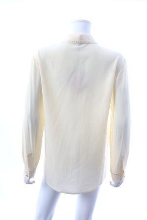Miu Miu Crystal-Embellished Silk Blouse