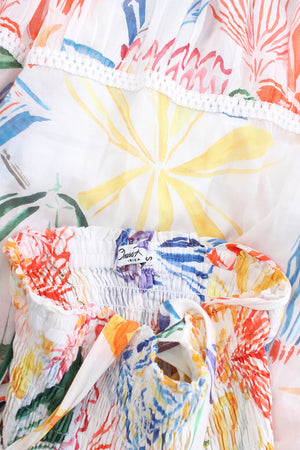 Charo Ruiz Ibiza Abstract Print Tiered Cotton Midi Dress