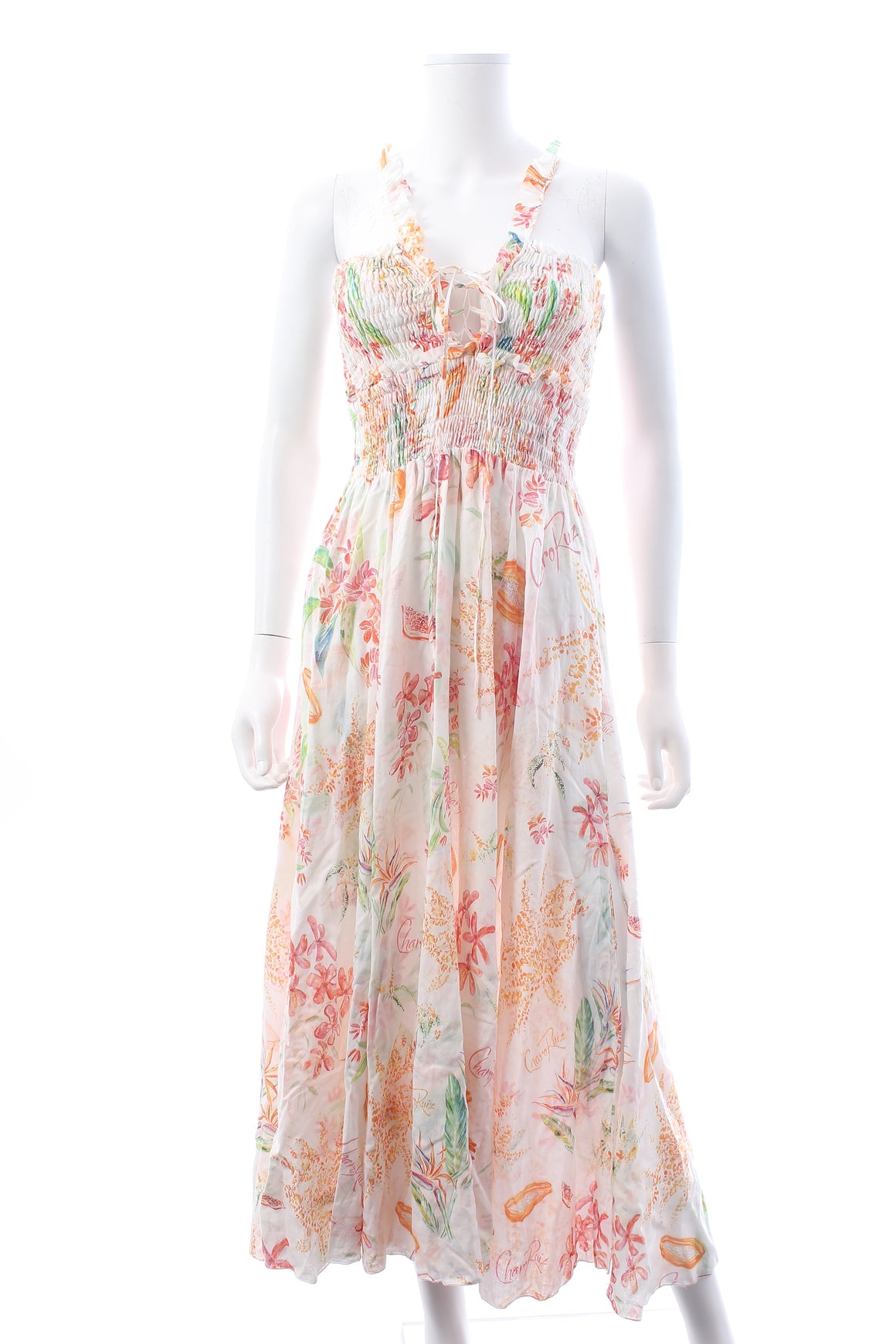Charo Ruiz Floral Printed Cotton Maxi Dress