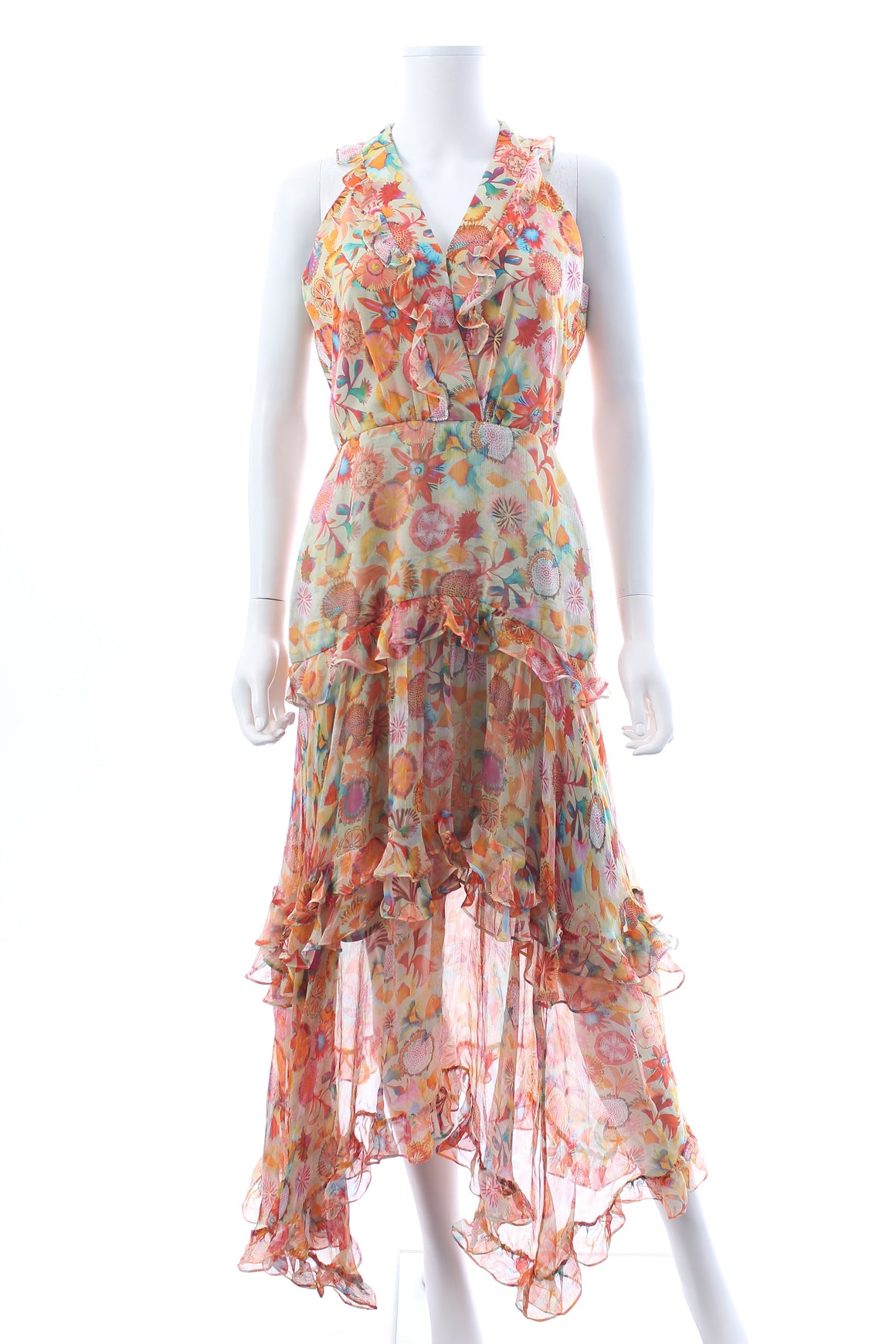 Saloni Jolie B Printed Silk Georgette Midi Dress