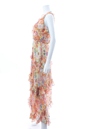Saloni Jolie B Printed Silk Georgette Midi Dress