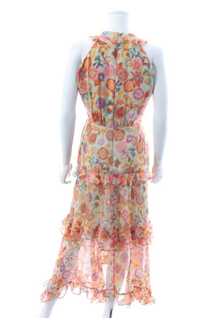 Saloni Jolie B Printed Silk Georgette Midi Dress