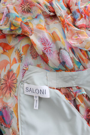 Saloni Jolie B Printed Silk Georgette Midi Dress