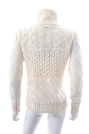Loro Piana Cable Knit Baby Cashmere Roll Neck Sweater