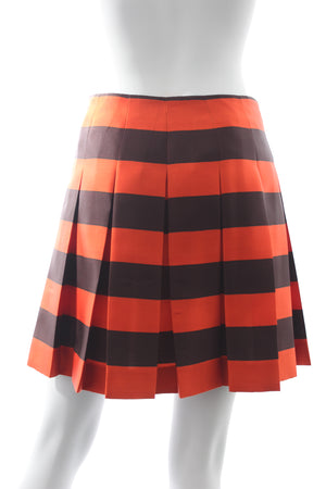 Prada Striped Silk-Blend Mini Skirt - Current Season
