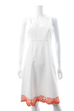 Emilio Pucci Embroidered-Hem Cotton Dress