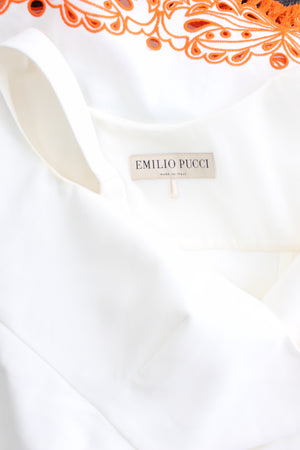 Emilio Pucci Embroidered-Hem Cotton Dress