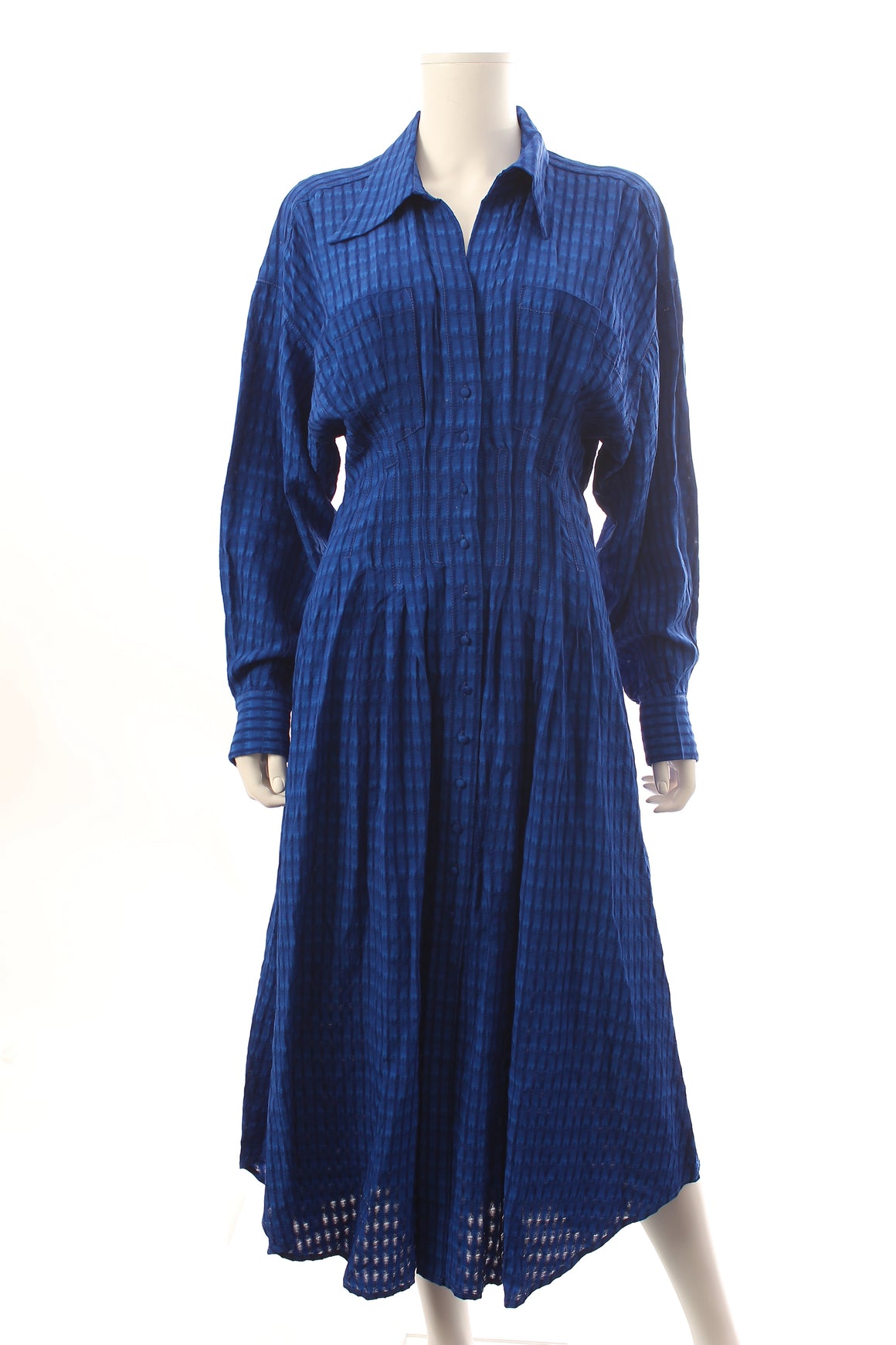 Cult Gaia Eden Textured Gingham Dress