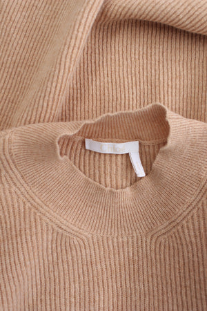 Chloé Scalloped-Edge Cutout Wool-Blend Sweater