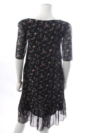 Saint Laurent Floral Printed Silk Mini Dress