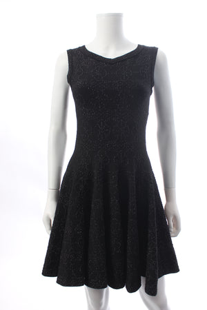 Alaïa Metallic Jacquard-Knit Mini Dress