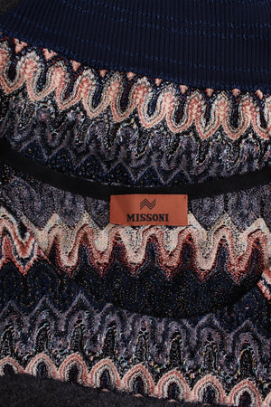 Missoni Wave Pattern Crochet Knit Sleeveless Top