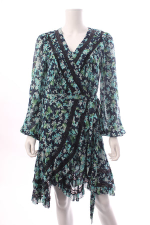 Zimmermann Moncur Floral Printed Wrap Mini Dress