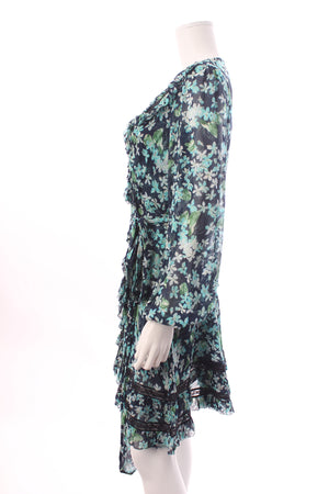 Zimmermann Moncur Floral Printed Wrap Mini Dress