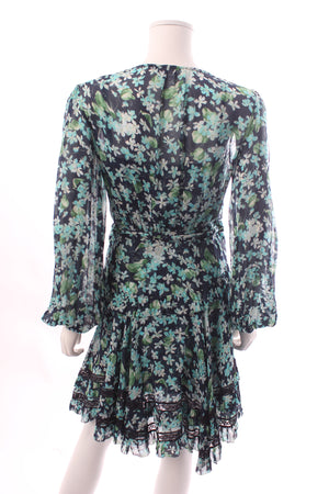 Zimmermann Moncur Floral Printed Wrap Mini Dress