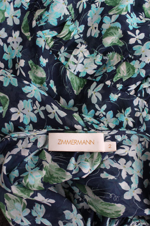 Zimmermann Moncur Floral Printed Wrap Mini Dress