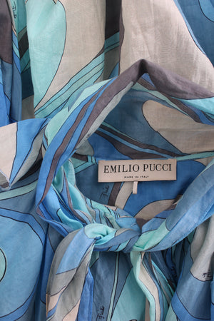 Emilio Pucci Onde Printed Cotton Voile Blouse