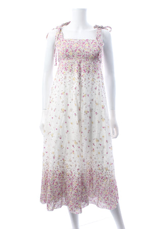 Zimmermann Carnaby Floral Printed Linen Midi Dress