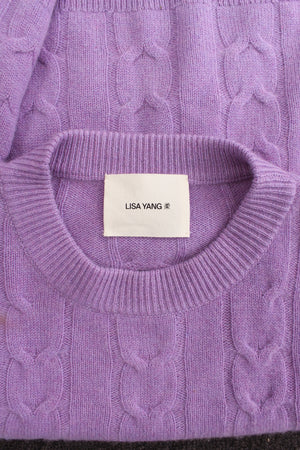 Lisa Yang 'The Vilma' Cable Knit Cashmere Sweater