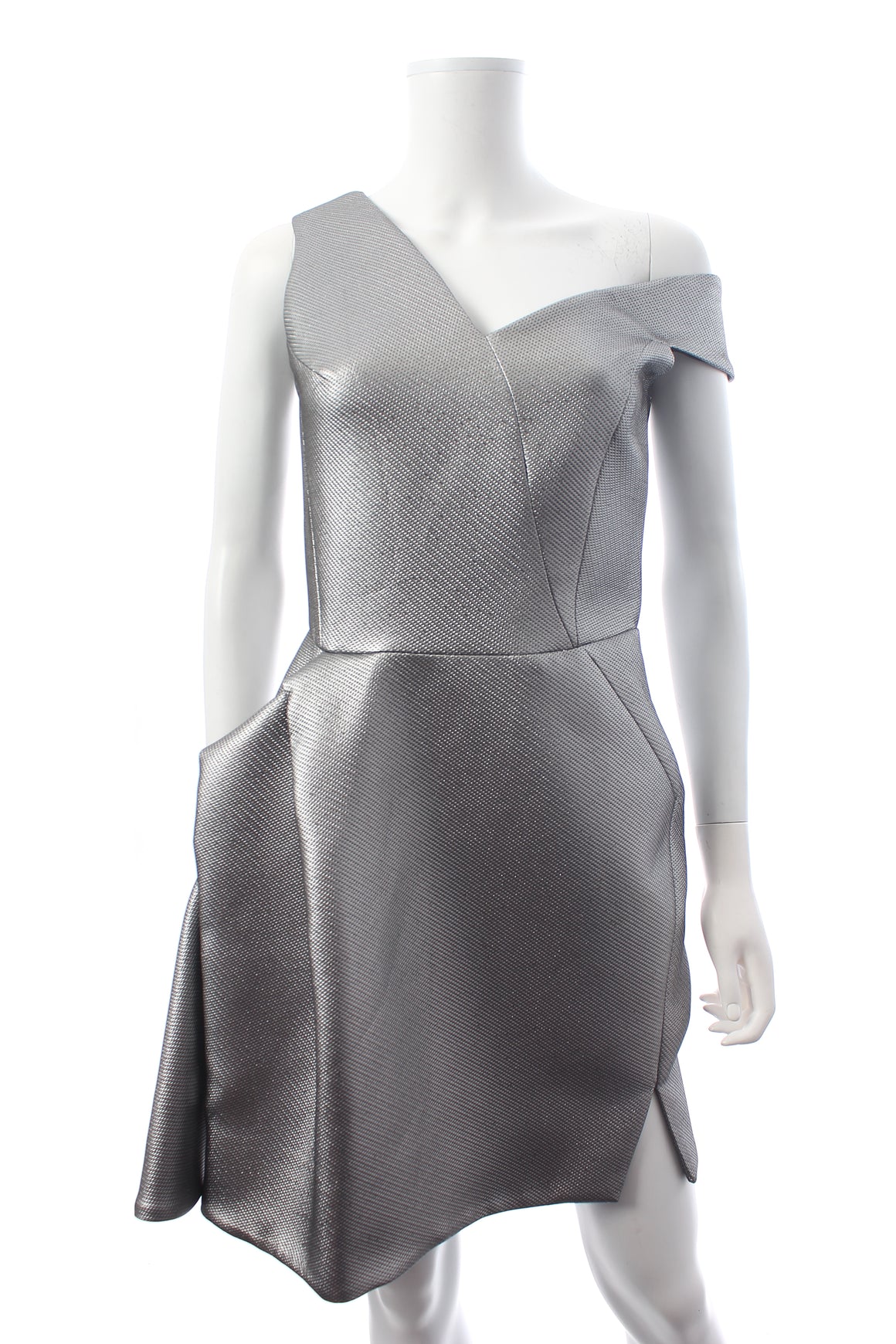 Maticevski Fiction Metallic Mini Dress