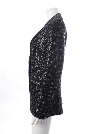 Nadine Merabi Meghan Embellished Velvet Blazer