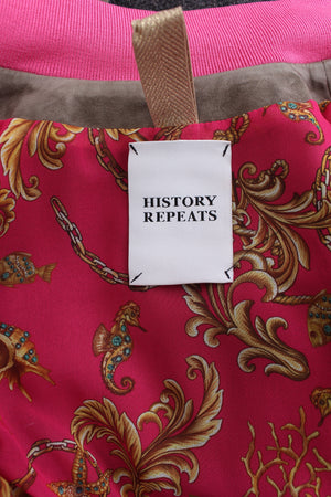 History Repeats Embellished and Embroidered Suede Jacket