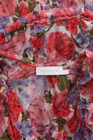 Zimmermann Poppy Frill Floral Printed Mini Dress