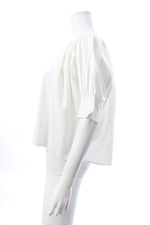 Chloé Embroidered Cotton Poplin Blouse