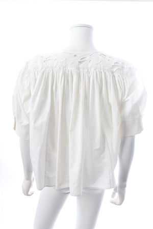 Chloé Embroidered Cotton Poplin Blouse